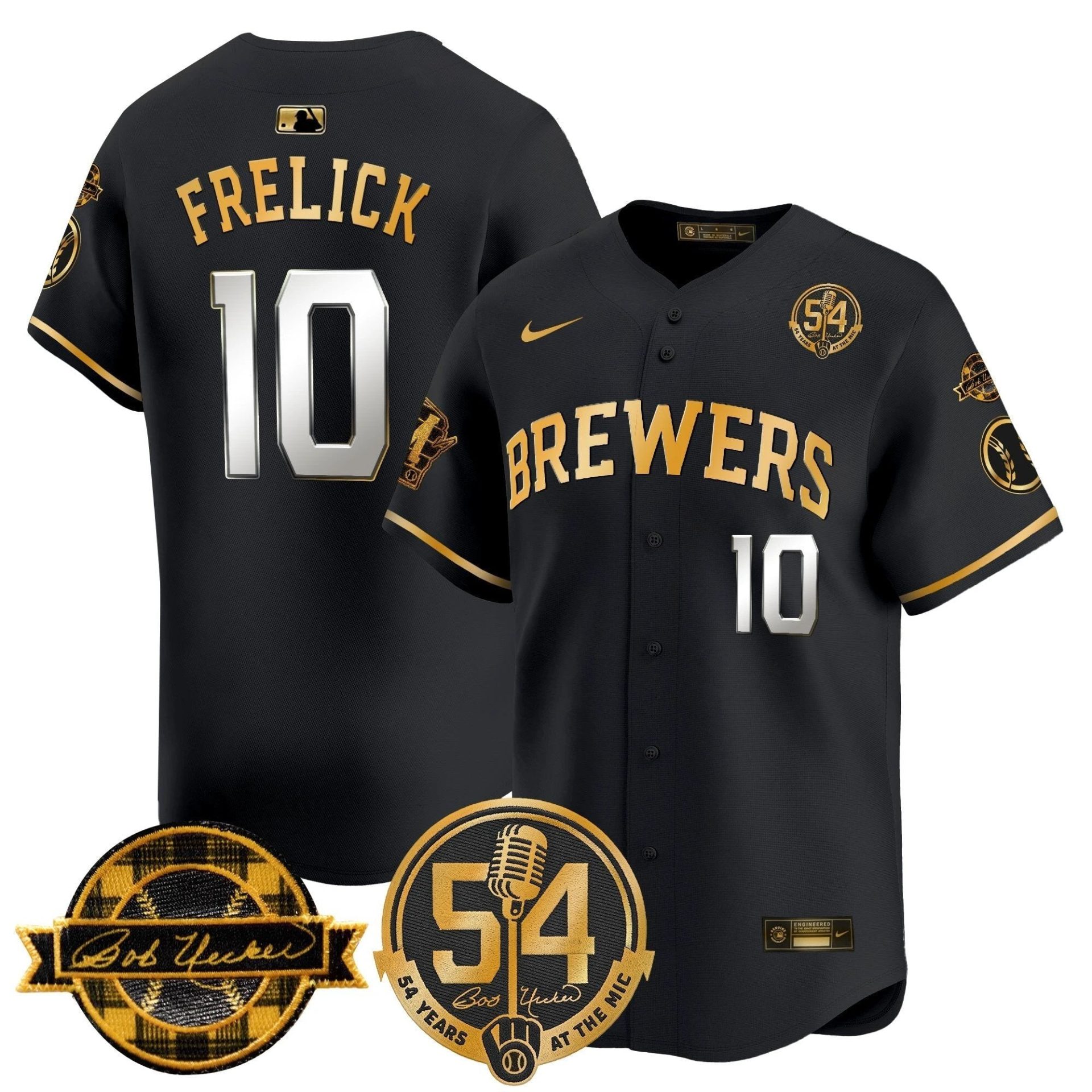 MIL 'Bob Uecker - 54 Seasons for Brewers' Vapor Premier Limited Jersey - All Stitched by Milwaukee Brewers
