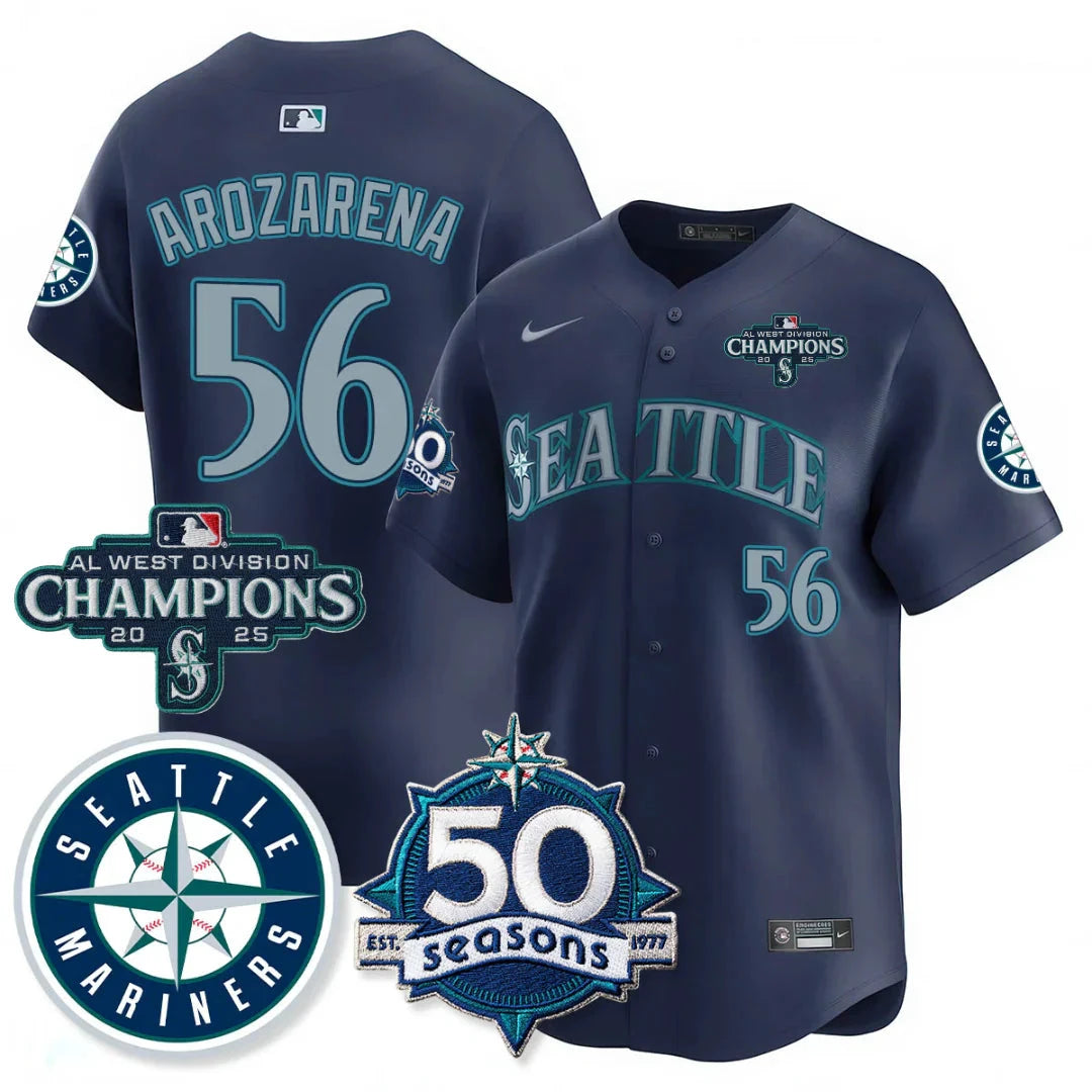 SEA Vapor Premier Limited Jersey - 50th Anniversary & AL West Division Champions - All Stitched by Digigearus