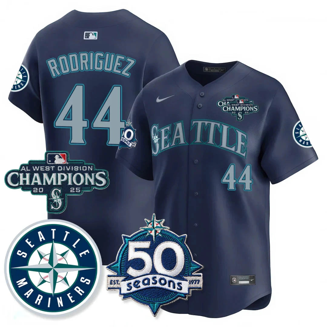 SEA Vapor Premier Limited Jersey - 50th Anniversary & AL West Division Champions - All Stitched by Digigearus