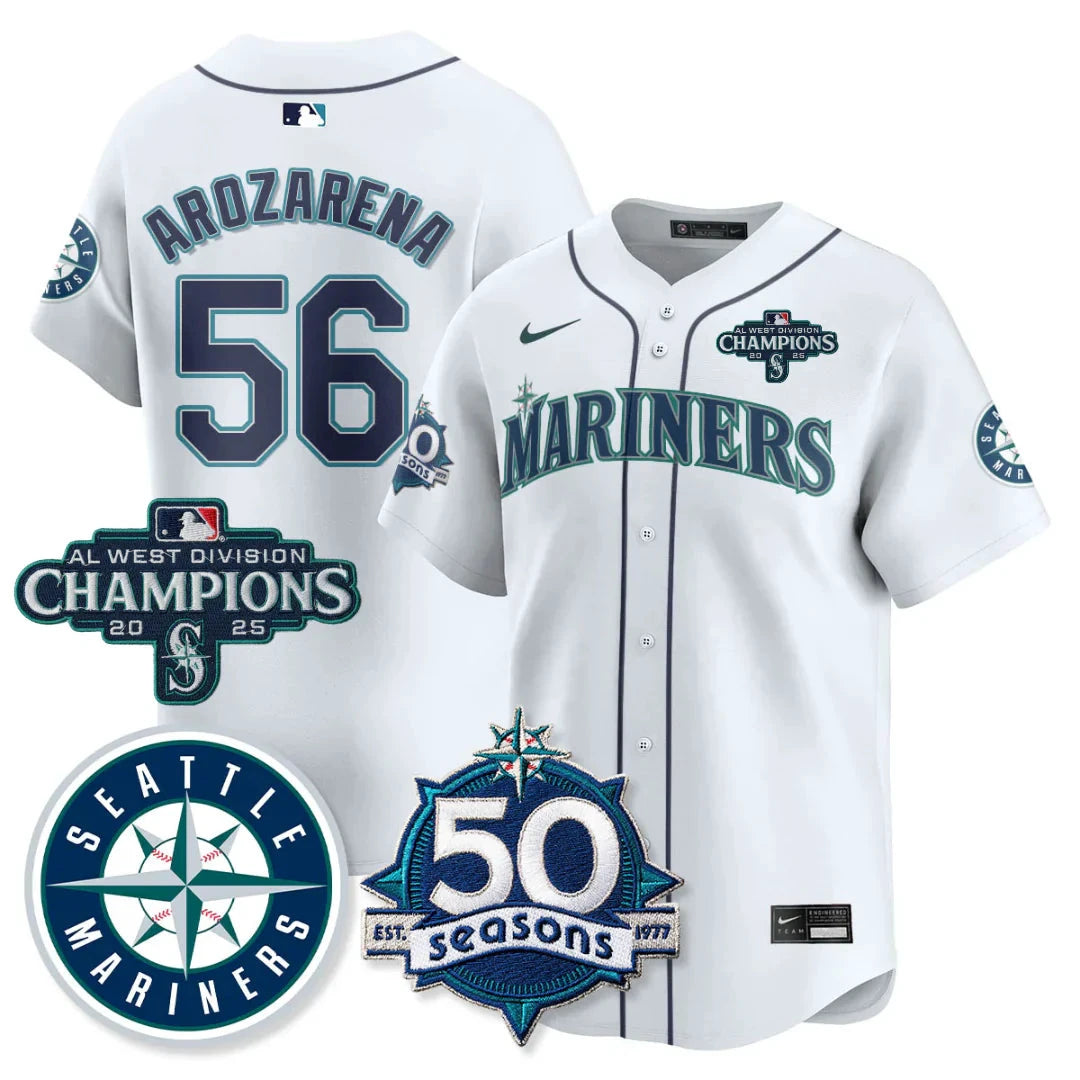 SEA Vapor Premier Limited Jersey - 50th Anniversary & AL West Division Champions - All Stitched by Digigearus