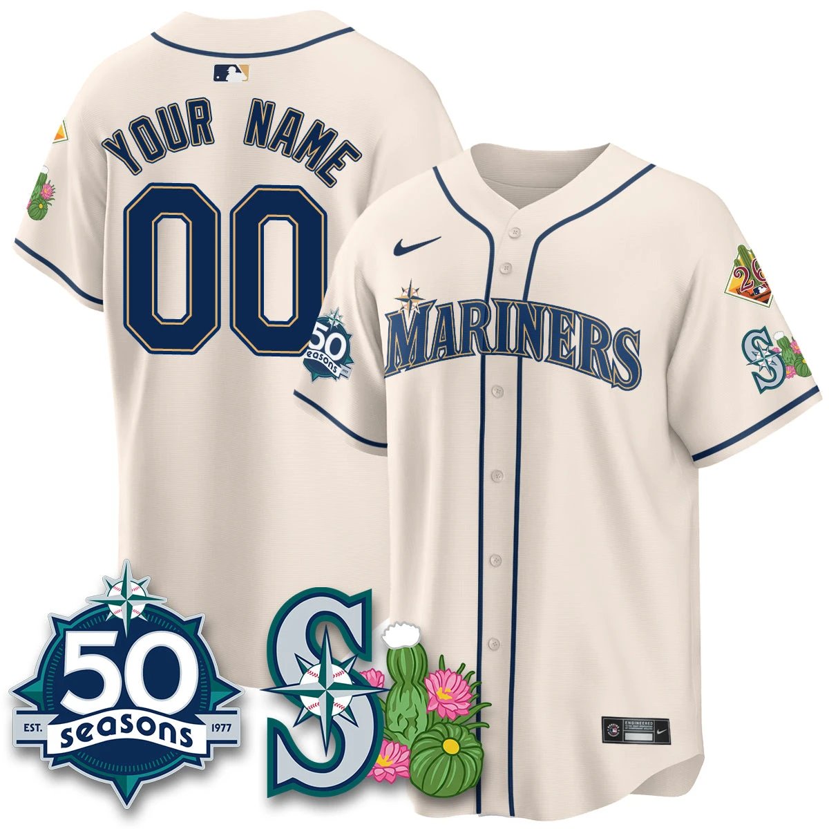 Custom SEA 2026 Spring Training Vapor Limited Jersey - 50th Anniversary - All Stitched by Seattle Mariners