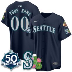 Custom SEA 2026 Spring Training Vapor Limited Jersey - 50th Anniversary - All Stitched by Seattle Mariners