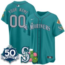 Custom SEA 2026 Spring Training Vapor Limited Jersey - 50th Anniversary - All Stitched by Seattle Mariners