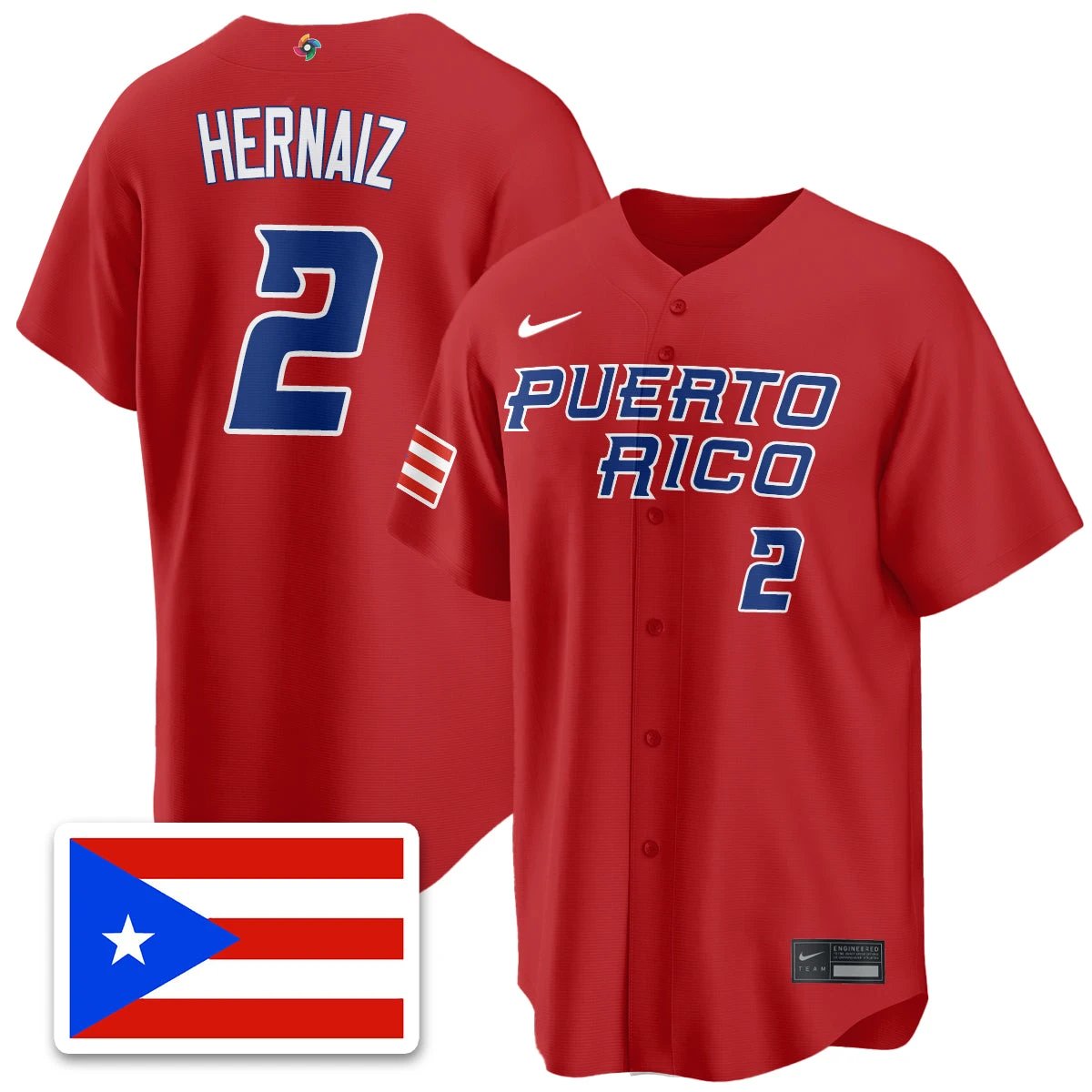 Puerto Rico Baseball 2026 World Baseball Classic Limited Jersey - All Stitched by Puerto Rico