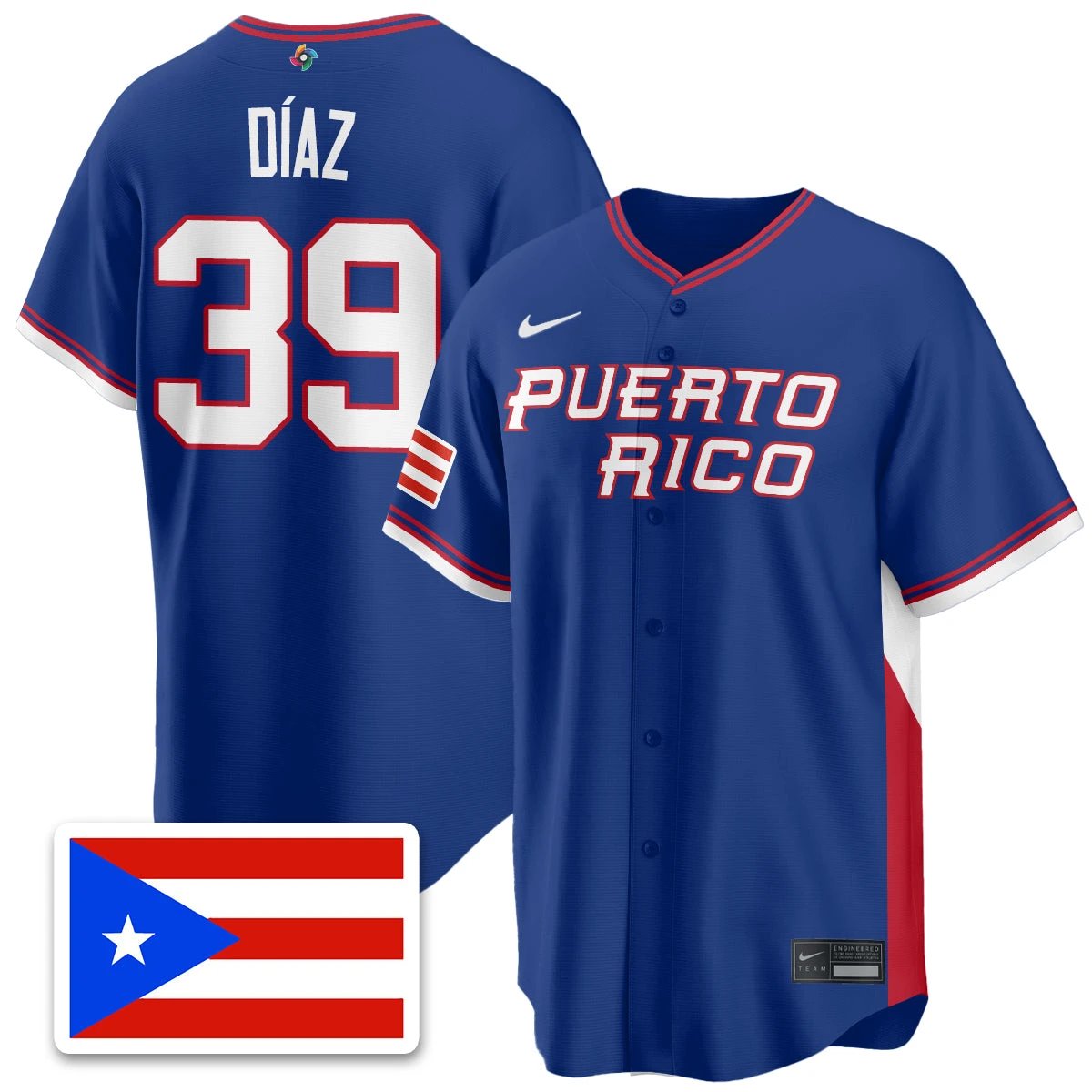 Puerto Rico Baseball 2026 World Baseball Classic Limited Jersey - All Stitched by Puerto Rico