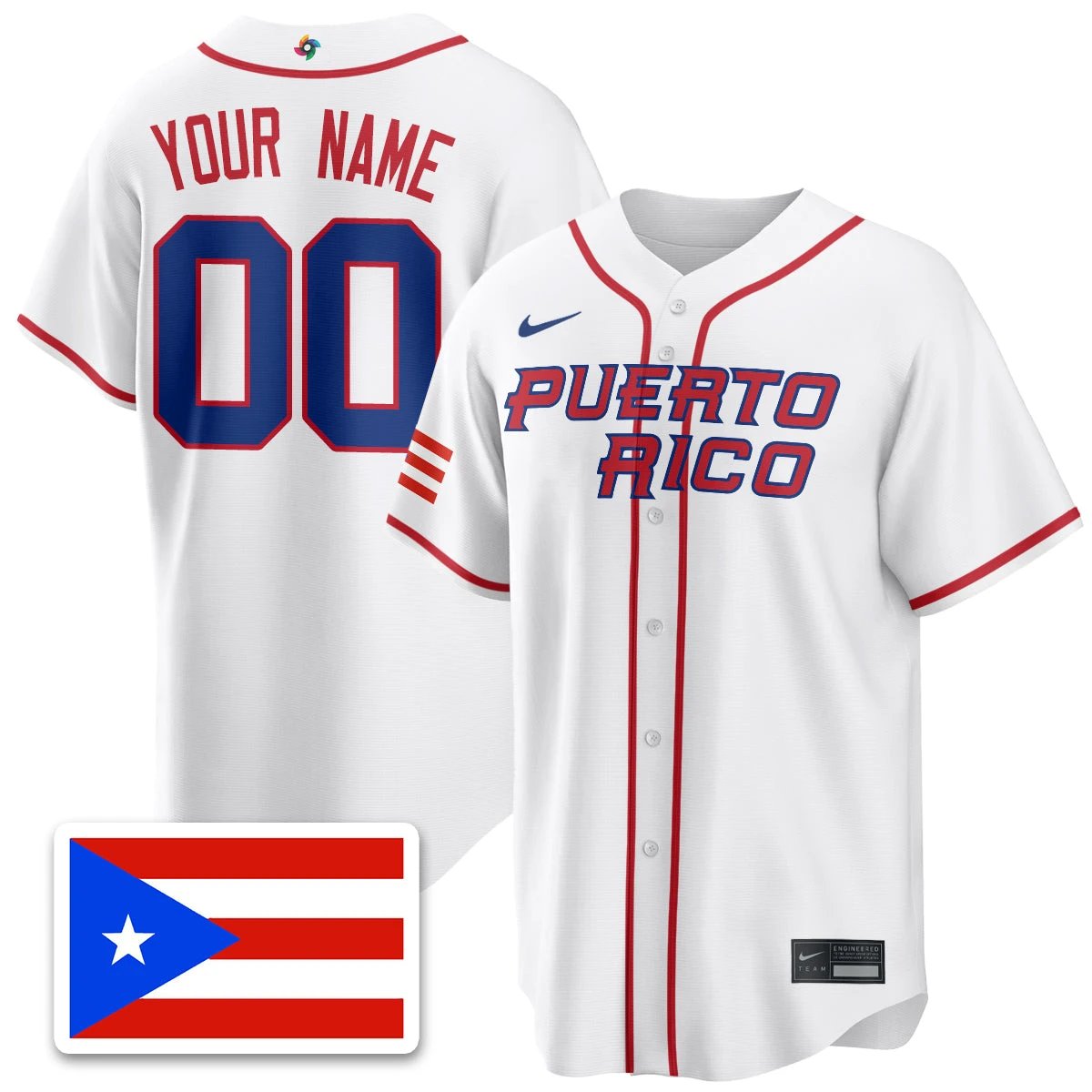Puerto Rico Baseball 2026 World Baseball Classic Limited Jersey - All Stitched by Puerto Rico