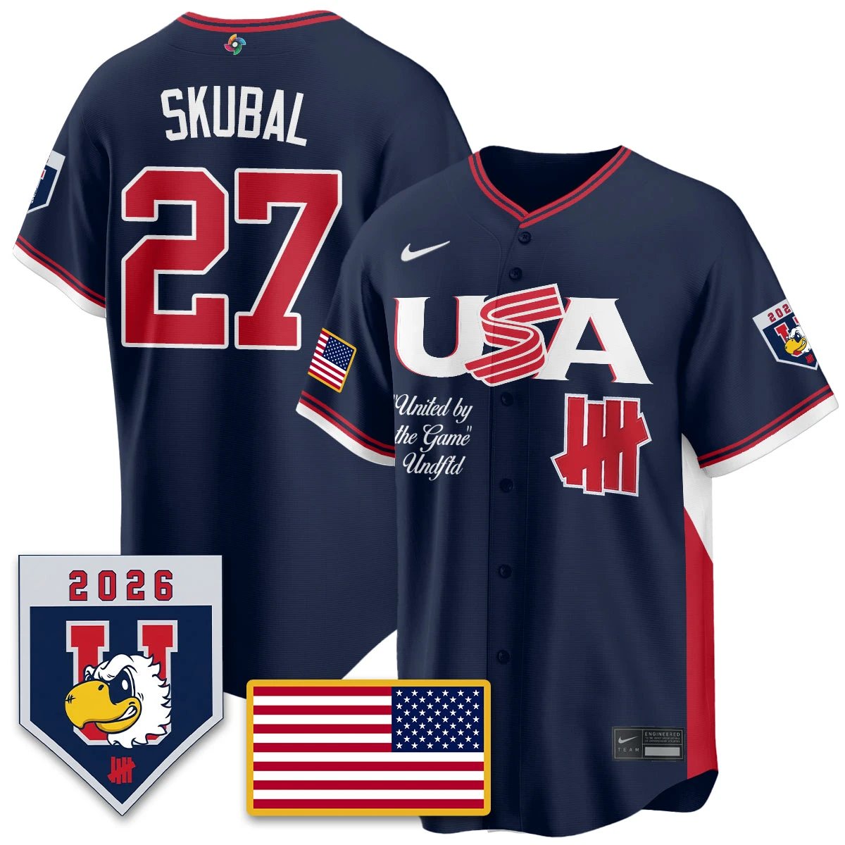 USA Baseball x Undefeated 2026 World Baseball Classic Limited Jersey - All Stitched by Hotgearco
