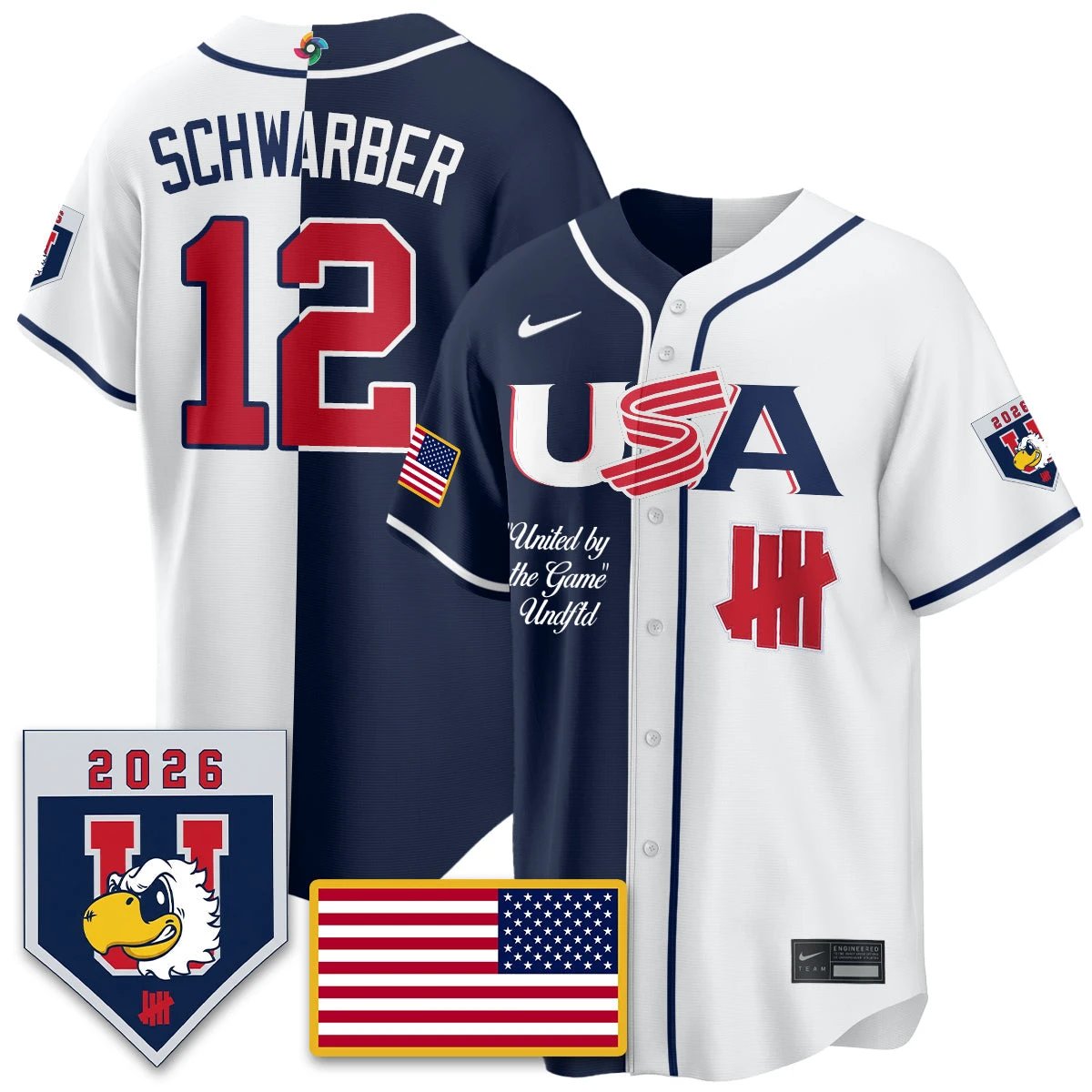 USA Baseball x Undefeated 2026 World Baseball Classic Limited Jersey - All Stitched by Hotgearco