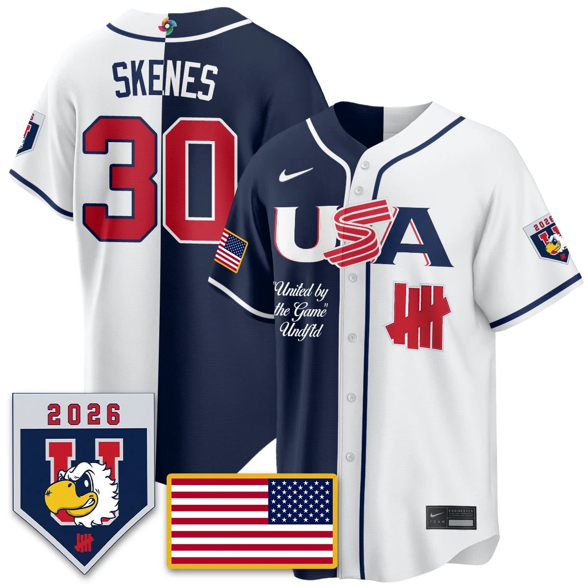 USA Baseball x Undefeated 2026 World Baseball Classic Limited Jersey - All Stitched by Hotgearco