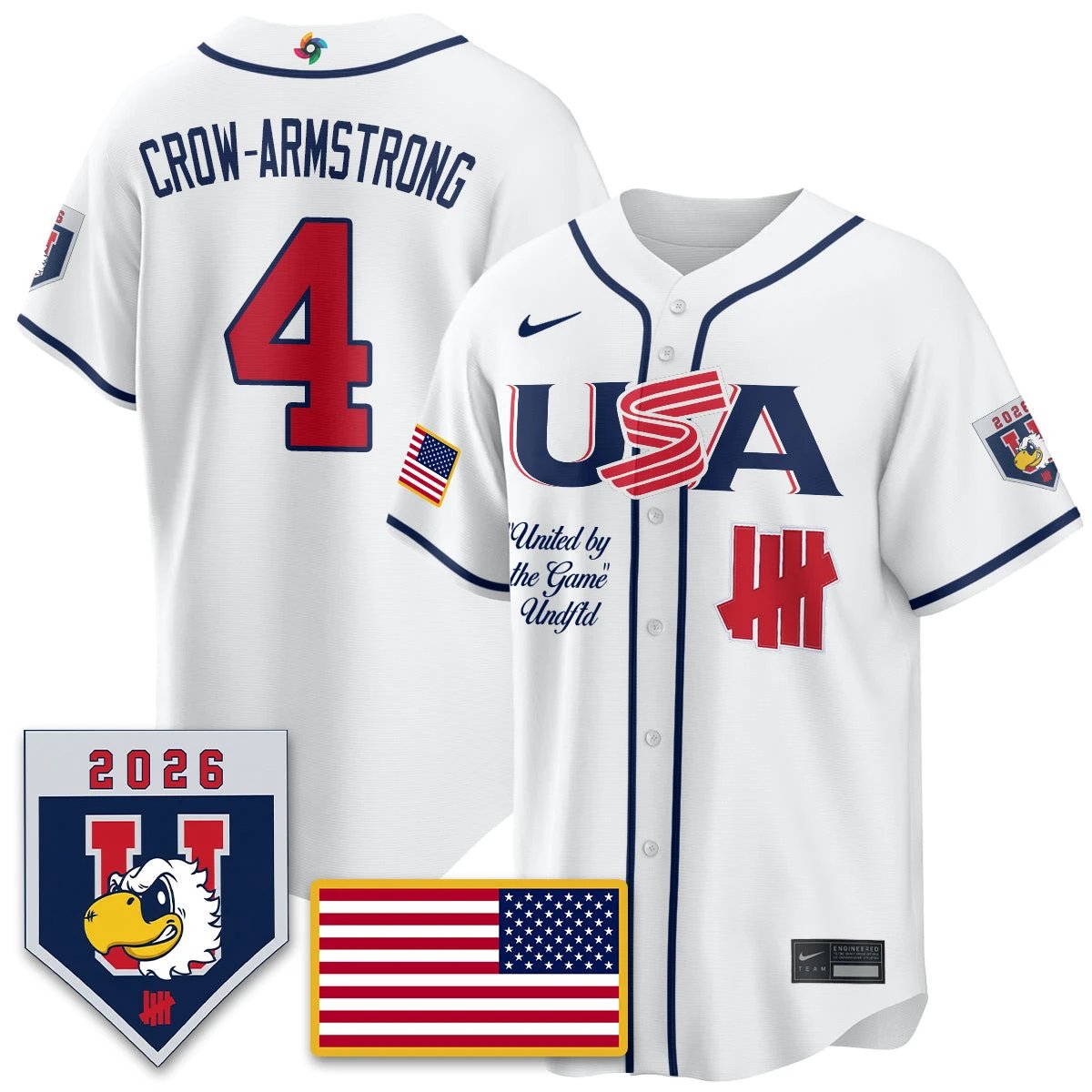 USA Baseball x Undefeated 2026 World Baseball Classic Limited Jersey - All Stitched by Hotgearco