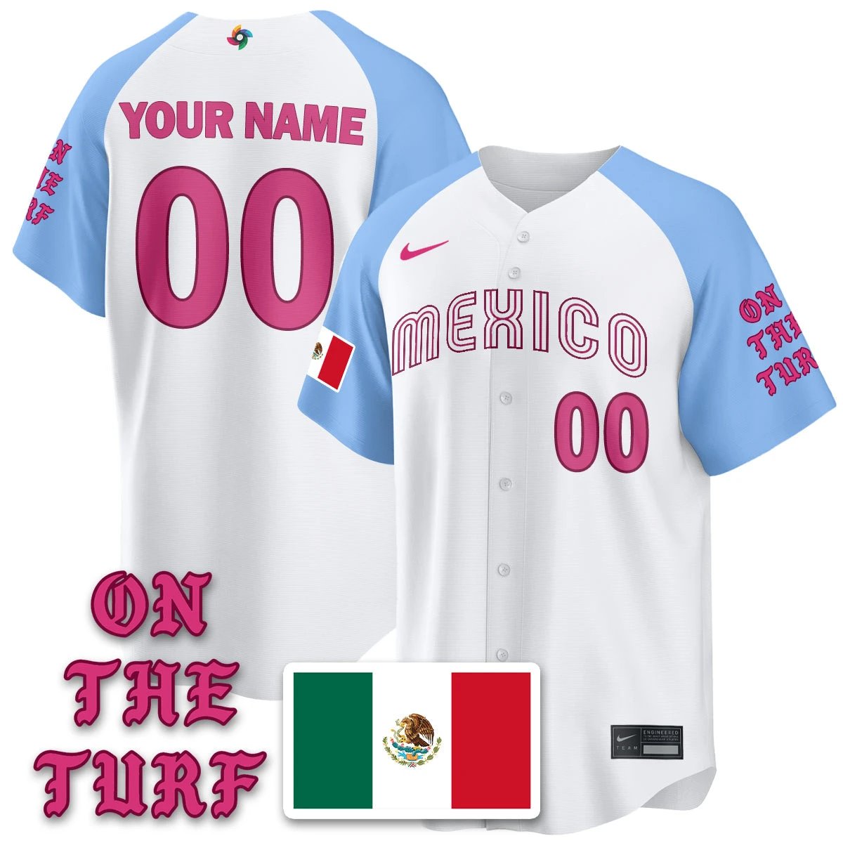 Custom Mexico Baseball x Born x Raised 2026 World Baseball Classic Limited Jersey - All Stitched by Hotgearco
