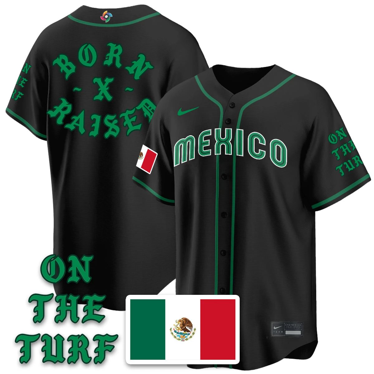 Mexico Baseball x Born x Raised 2026 World Baseball Classic Limited Jersey - All Stitched by Hotgearco