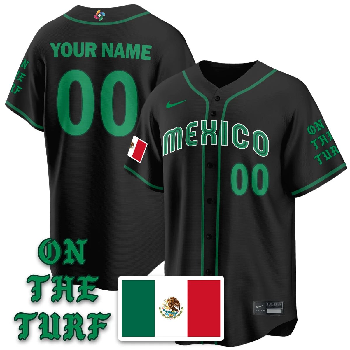 Custom Mexico Baseball x Born x Raised 2026 World Baseball Classic Limited Jersey - All Stitched by Hotgearco