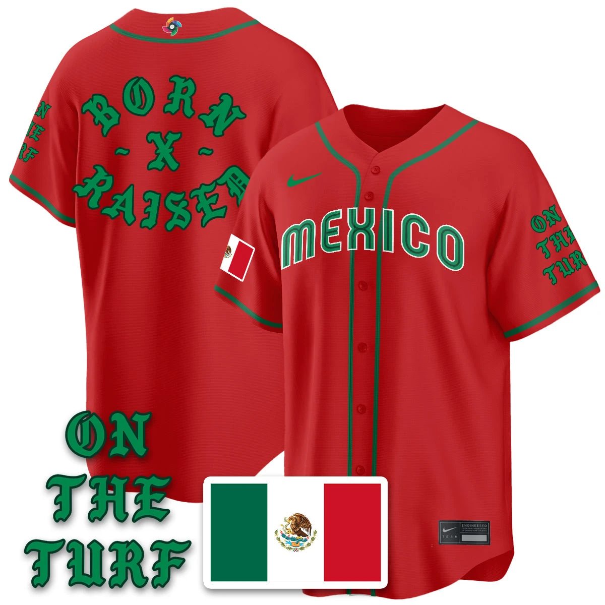 Mexico Baseball x Born x Raised 2026 World Baseball Classic Limited Jersey - All Stitched by Hotgearco