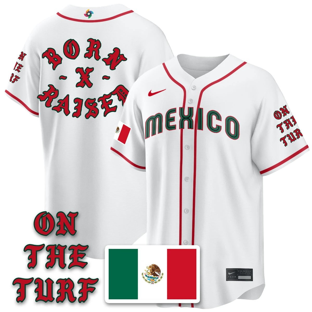 Mexico Baseball x Born x Raised 2026 World Baseball Classic Limited Jersey - All Stitched by Hotgearco