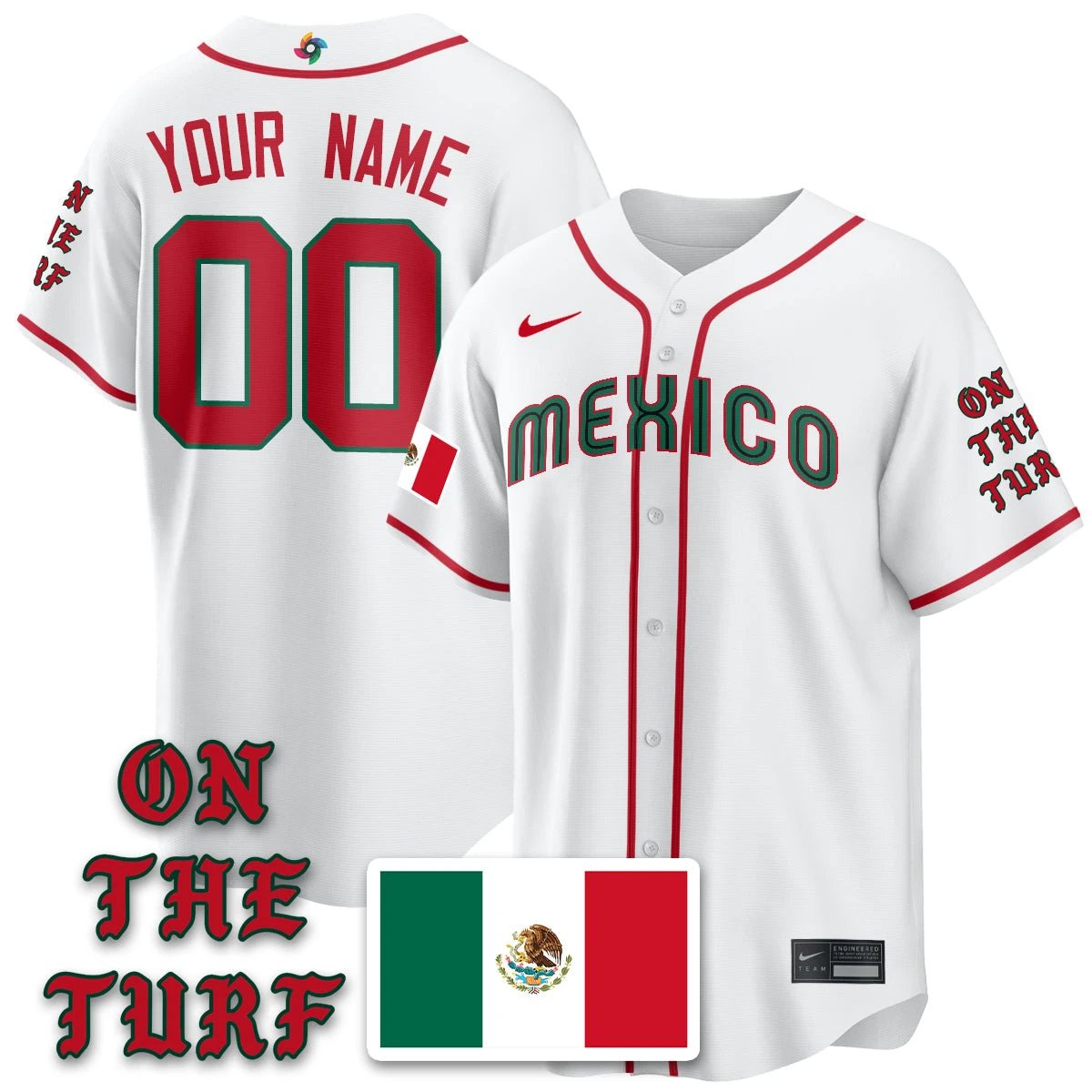 Mexico Baseball x Born x Raised 2026 World Baseball Classic Limited Jersey - All Stitched by Hotgearco