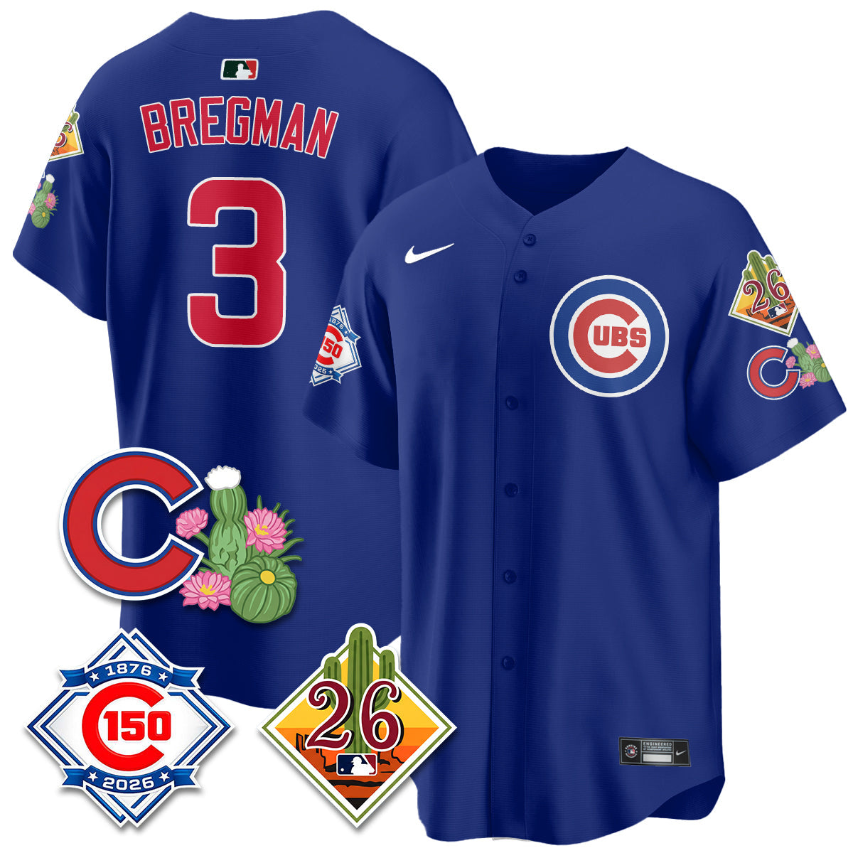 CHC 2026 Spring Training Vapor Limited Jersey - 150th Anniversary Patch - All Stitched by Chicago Cubs