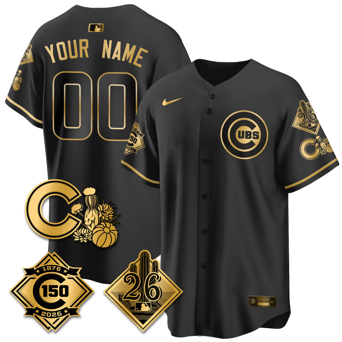 Chicago Cubs 2026 Spring Training Vapor Limited Custom Jersey - 150th Anniversary Patch - All Stitched - Image 2