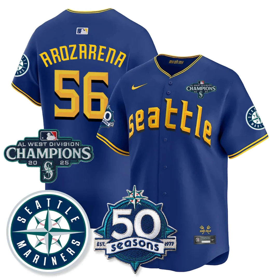 SEA Vapor Premier Limited Jersey - 50th Anniversary & AL West Division Champions - All Stitched by Digigearus