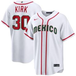 Alejandro Kirk Jersey #30 Mexico Team 2026 World Baseball Classic Stitched White by My Store