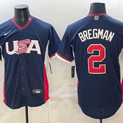 Alex Bregman Jersey #2 USA Baseball 2026 World Baseball Classic Stitched Navy by My Store