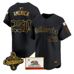 America Jersey #250 Dodgers California Gothic Edition Stitched by My Store