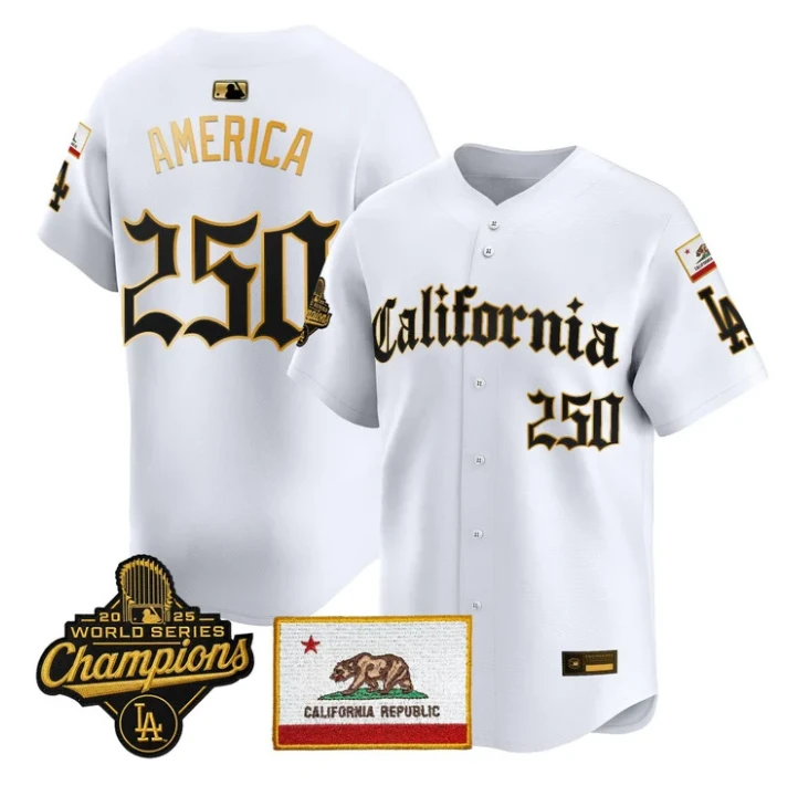 America Jersey #250 Dodgers California Gothic Edition Stitched by My Store