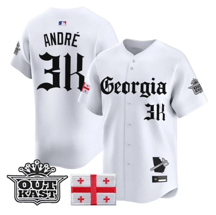 André Jersey Atlanta Braves Georgia Outkast Gothic Stitched by My Store