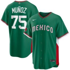 Andrés Muñoz Jersey #75 Mexico Team 2026 World Baseball Classic Stitched Green by My Store