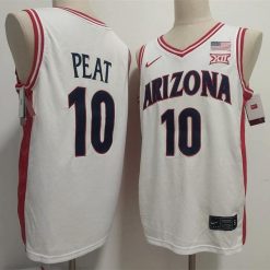 Arizona Wildcats #10 Koa Peat White Stitched Jersey by My store basketball