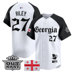 Austin Riley Jersey #27 Atlanta Braves Georgia Outkast Gothic Stitched by My Store