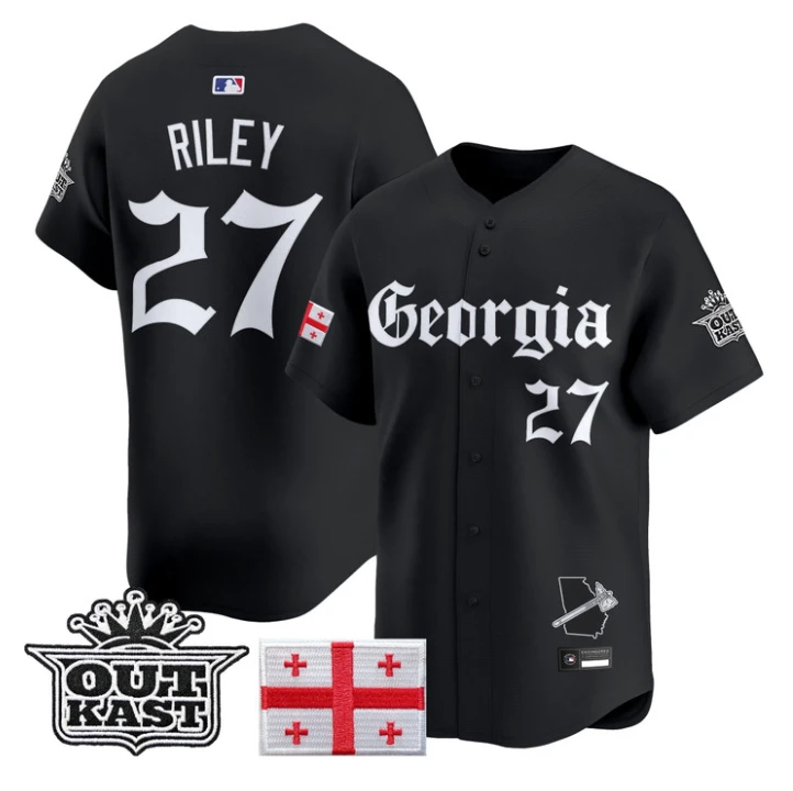Austin Riley Jersey #27 Atlanta Braves Georgia Outkast Gothic Stitched by My Store