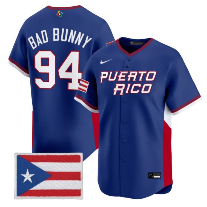 Bad Bunny Jersey #94 Puerto Rico World Baseball Classic 2026 Stitched by My Store