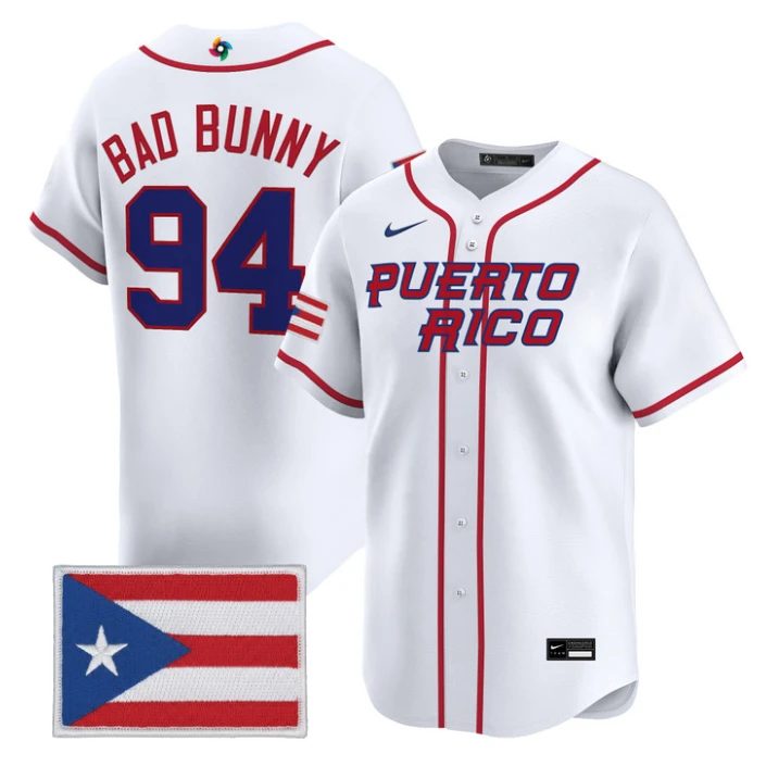 Bad Bunny Jersey #94 Puerto Rico World Baseball Classic 2026 Stitched by My Store