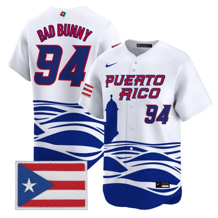 Bad Bunny Jersey #94 Puerto Rico World Baseball Classic 2026 Stitched by My Store