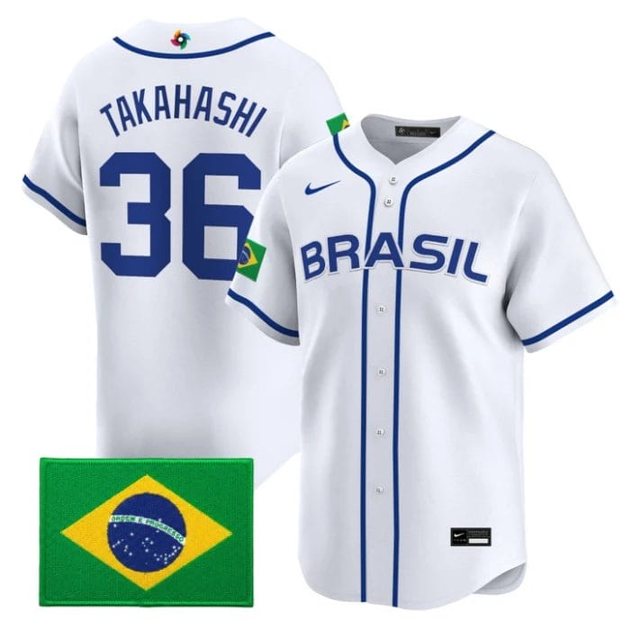 Bo Takahashi Jersey #36 Team Brazil 2026 World Baseball Classic Stitched by My Store