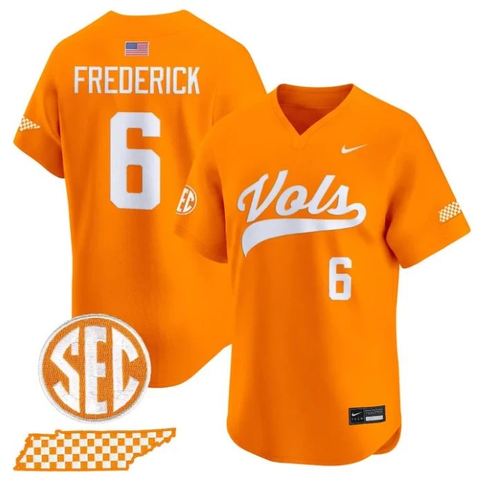Brady Frederick Jersey #6 Tennessee Vols 2026 Smokey Series Stitched by My Store