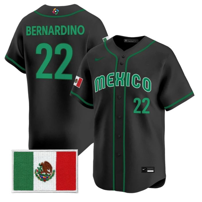 Brennan Bernardino Jersey #22 Mexico World Baseball Classic 2026 Stitched by My Store