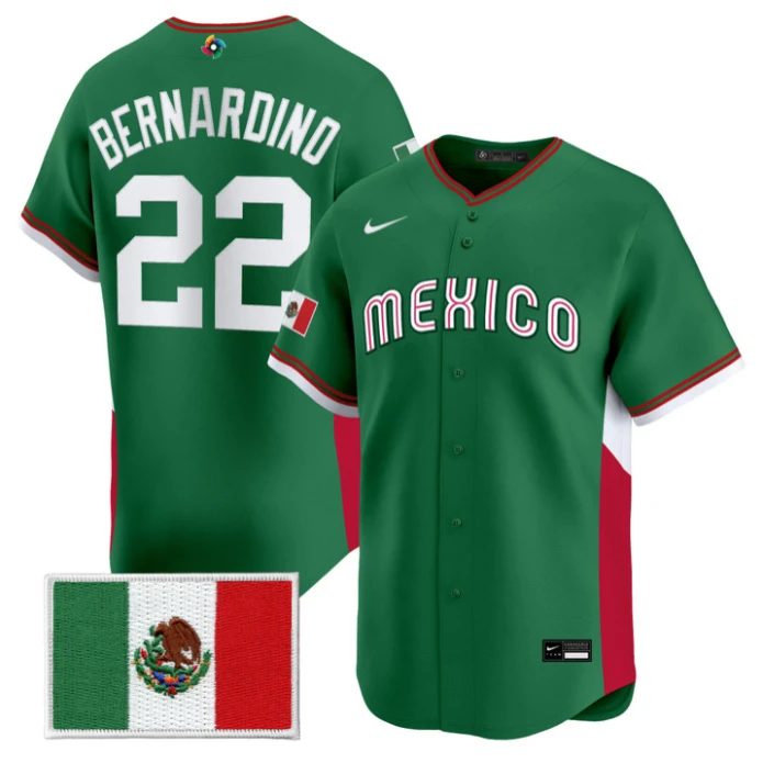 Brennan Bernardino Jersey #22 Mexico World Baseball Classic 2026 Stitched by My Store