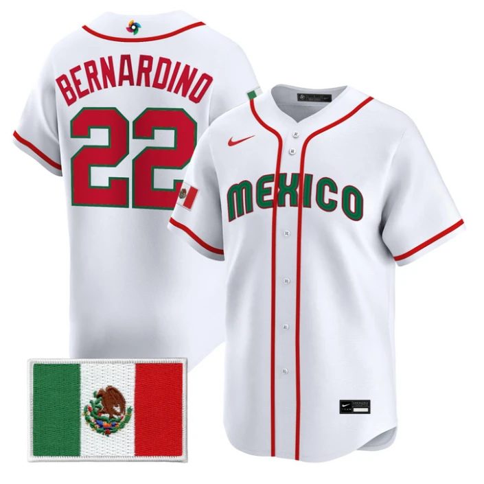 Brennan Bernardino Jersey #22 Mexico World Baseball Classic 2026 Stitched by My Store