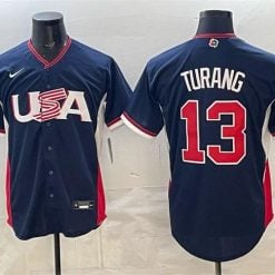 Brice Turang Jersey #13 USA Baseball 2026 World Baseball Classic Stitched Navy by My Store