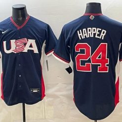 Bryce Harper Jersey #24 USA Baseball 2026 World Baseball Classic Stitched by My Store