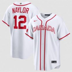 Canada Baseball #12 Josh Naylor Jersey White 2026 World Baseball Classic Home Stadium Stitched by My Store