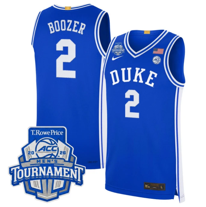Cayden Boozer Jersey #2 Duke Blue Devils 2026 ACC Tournament Stitched by My store basketball