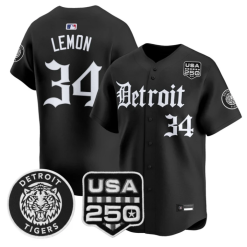 Chet Lemon Jersey #34 Detroit Tigers Gothic Edition Vapor Stitched by My Store