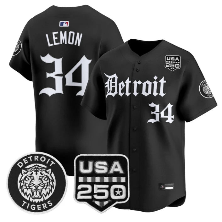 Chet Lemon Jersey #34 Detroit Tigers Gothic Edition Vapor Stitched by My Store