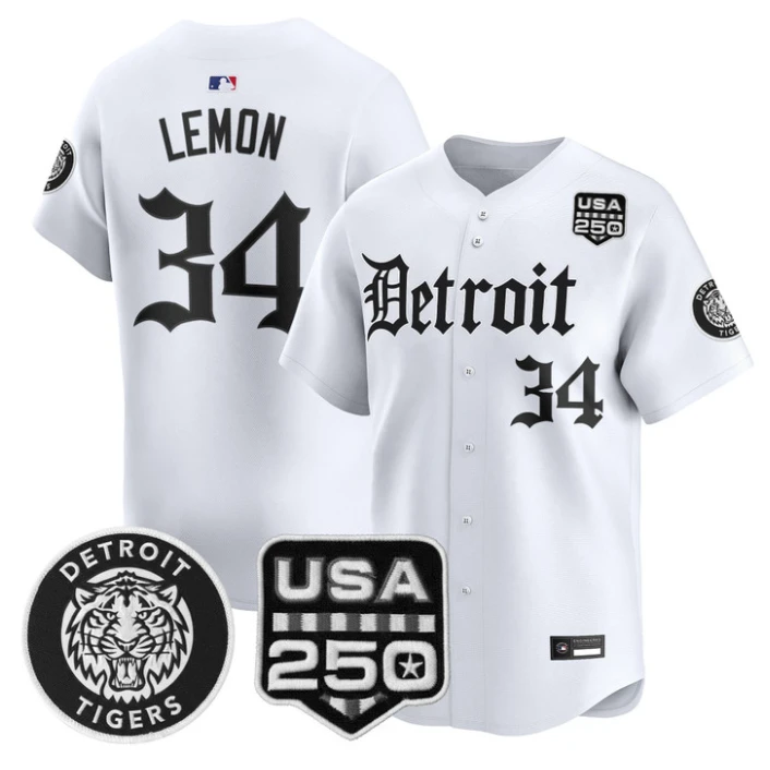 Chet Lemon Jersey #34 Detroit Tigers Gothic Edition Vapor Stitched by My Store