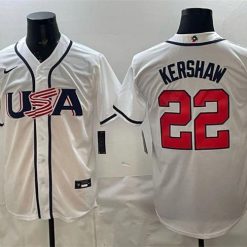 Clayton Kershaw Jersey #22 USA Baseball 2026 World Baseball Classic Stitched White by My Store