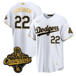 Clayton Kershaw Jersey #22 Dodgers Gold Collection Premier Stitched by My Store