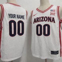 Custom Arizona Wildcats Basketball Jersey Name, Number White Stitched by My store basketball